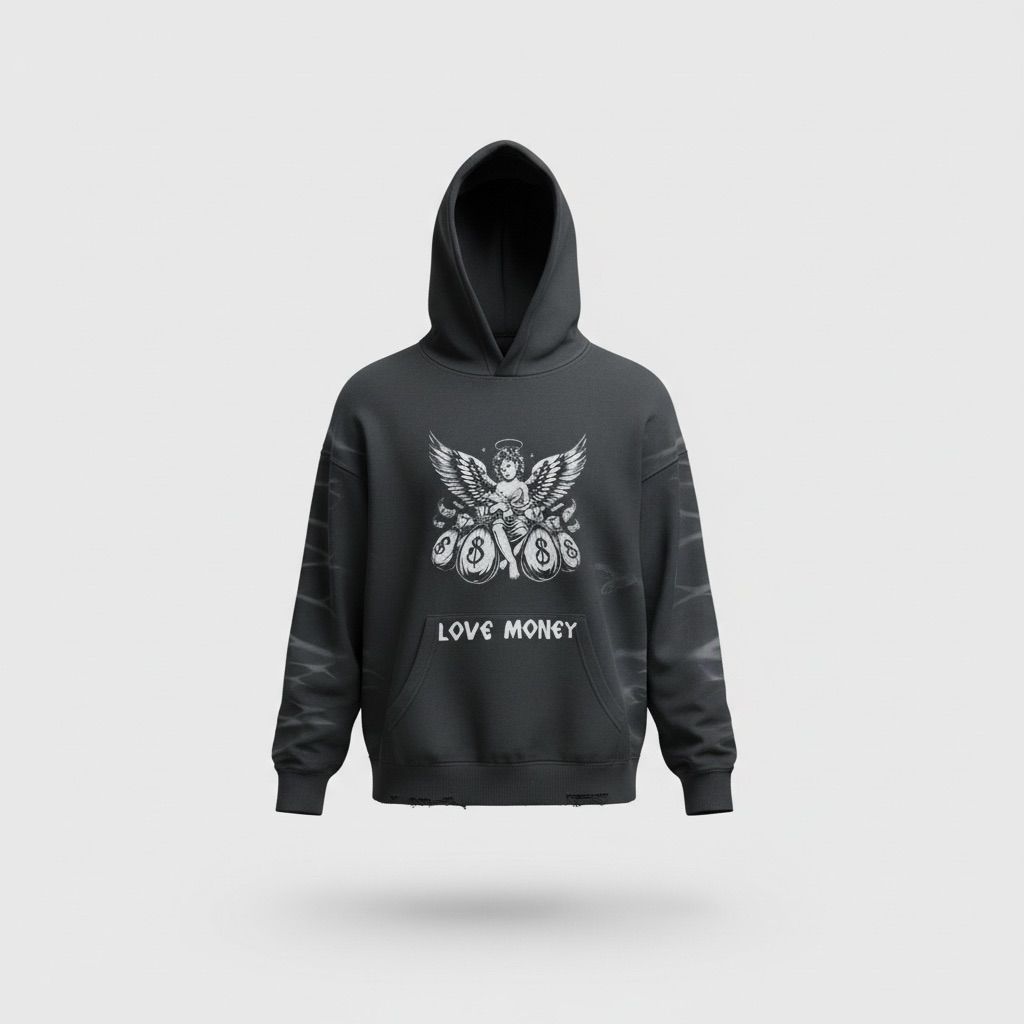 Sweatshirt OVERSIZE Wash LOVE MONEY