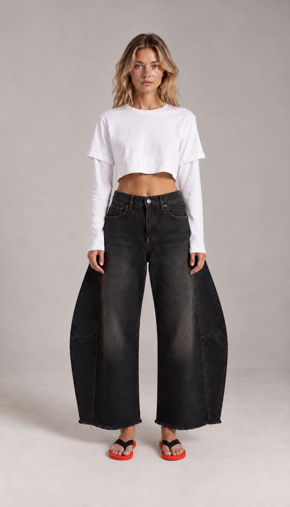 Pants- Balloon jeans black