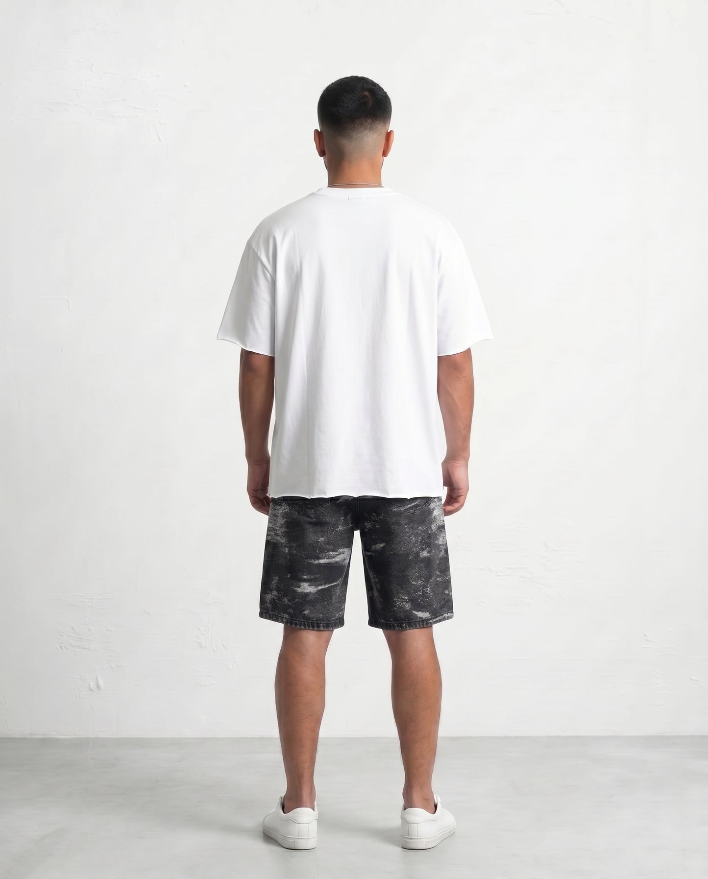 Short - jeans Arm Black Gray