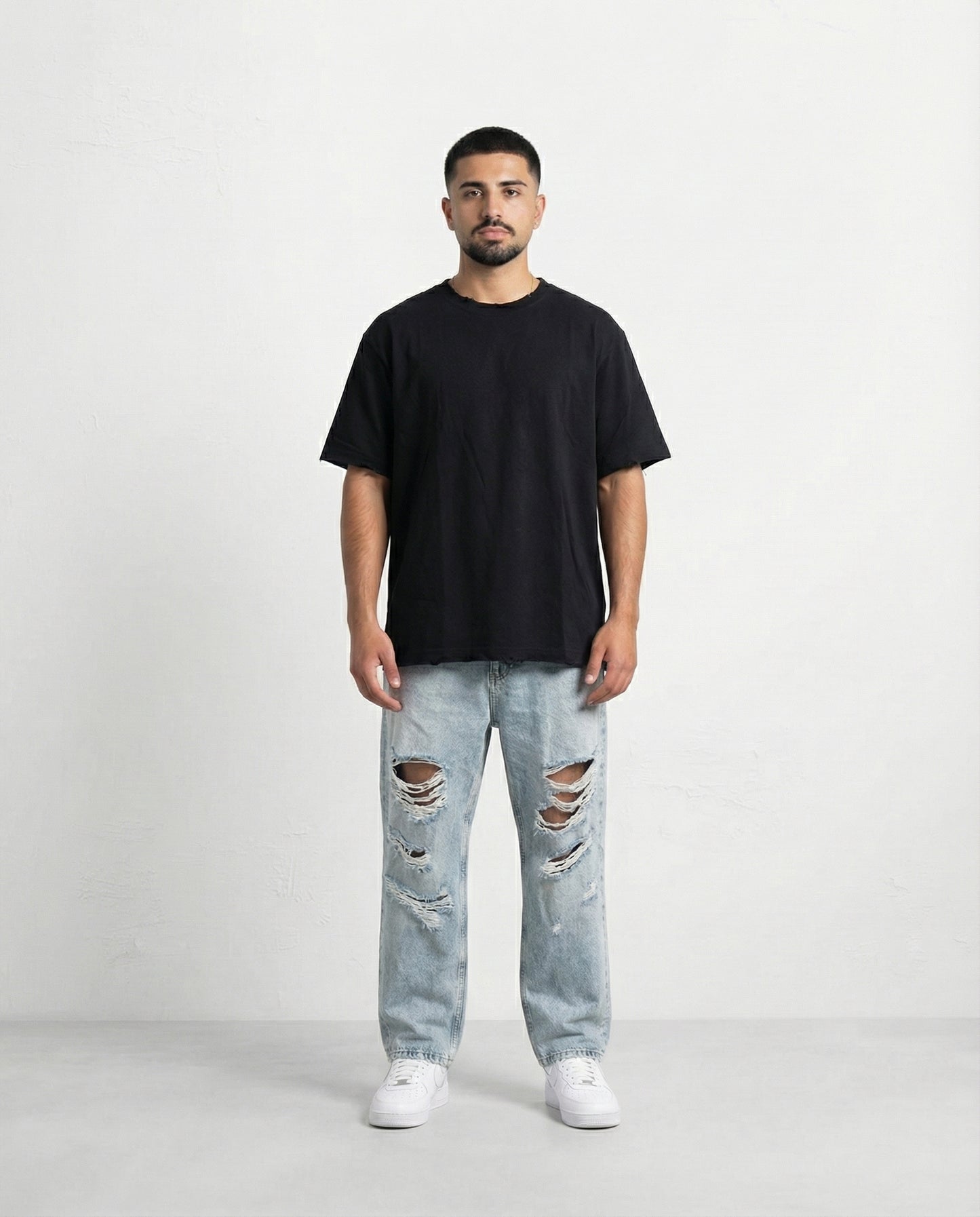 T-shirt Liam's linen rips BLACK