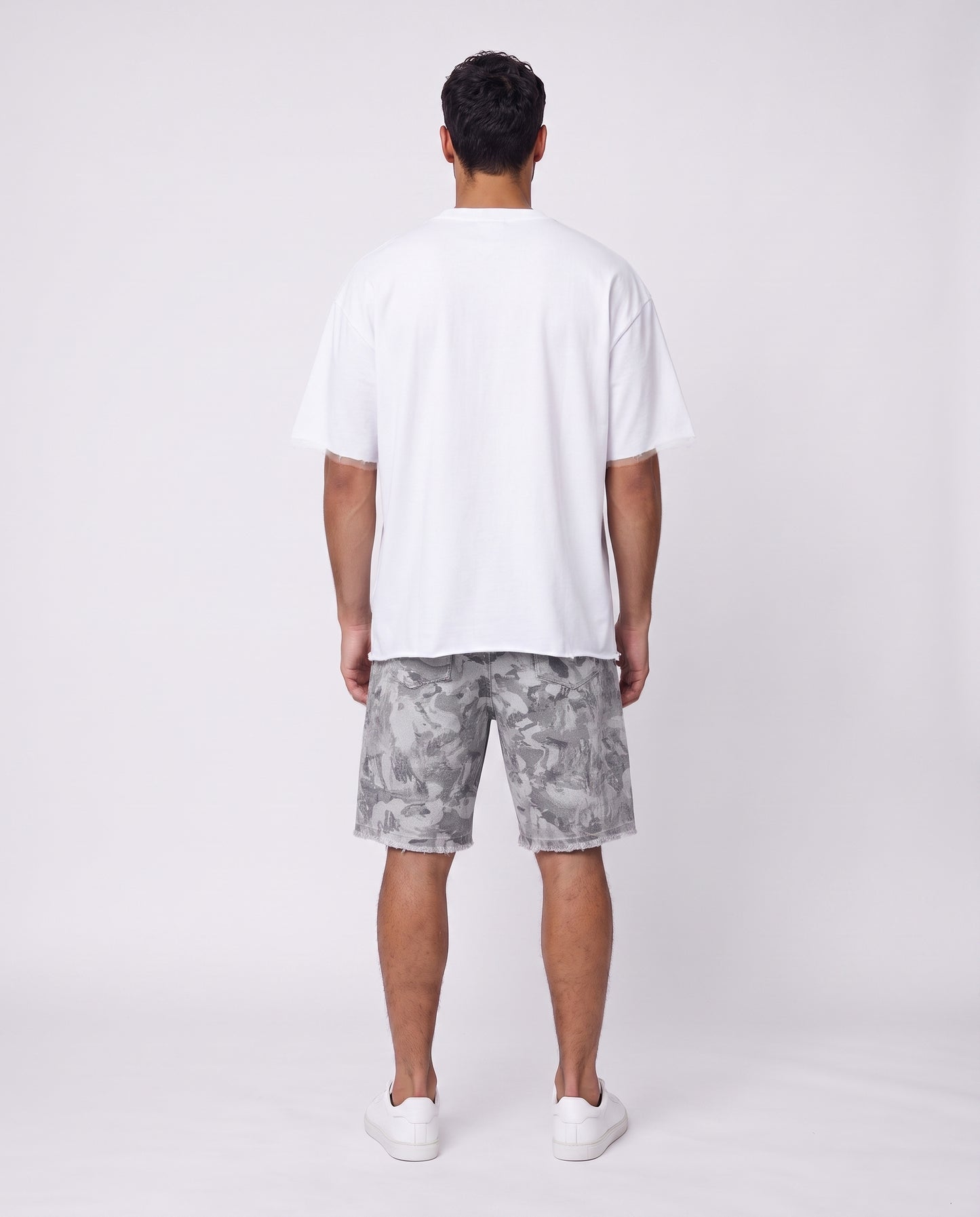 Short - Jeans Army Pockets B&W