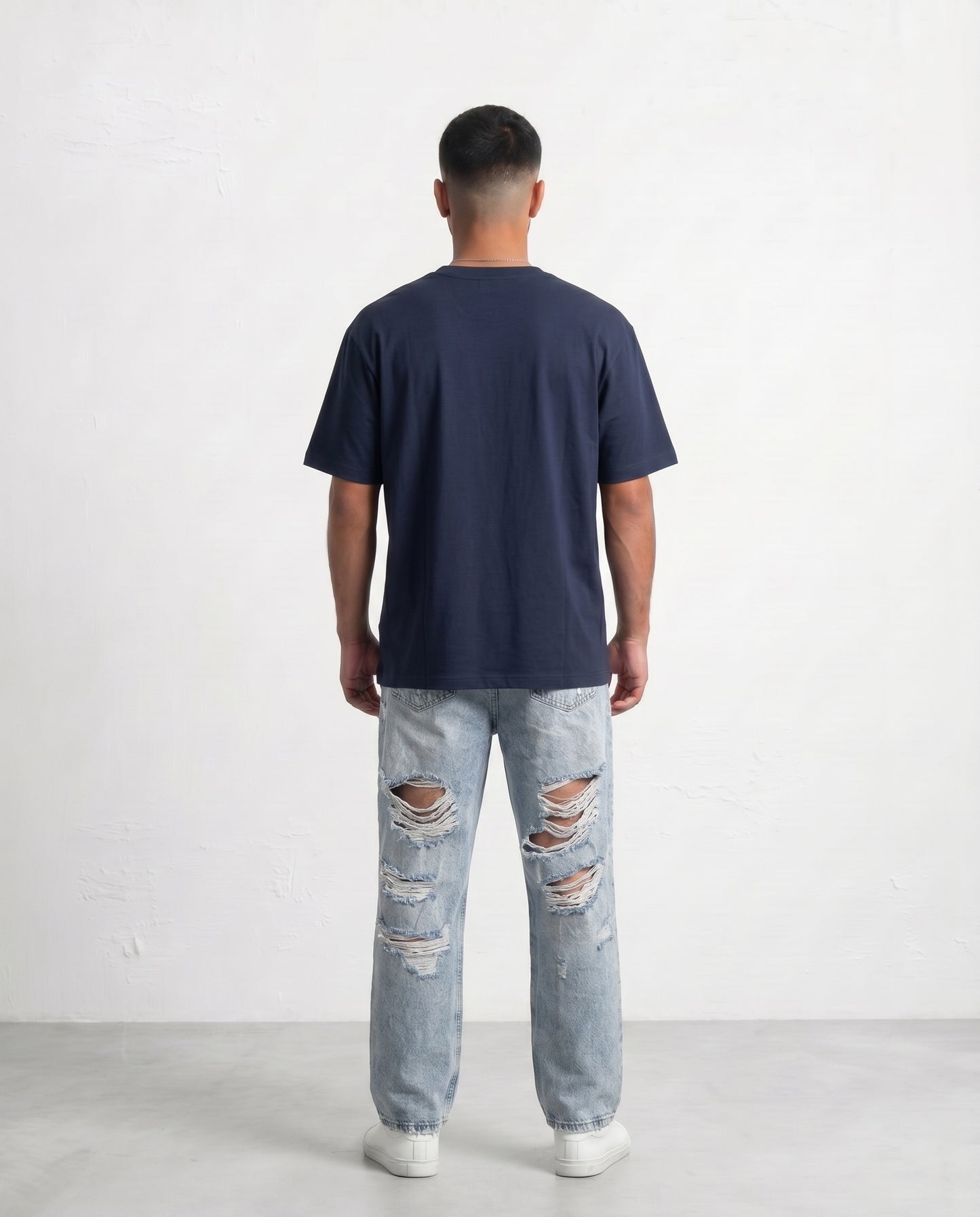 T-shirt collar Blue