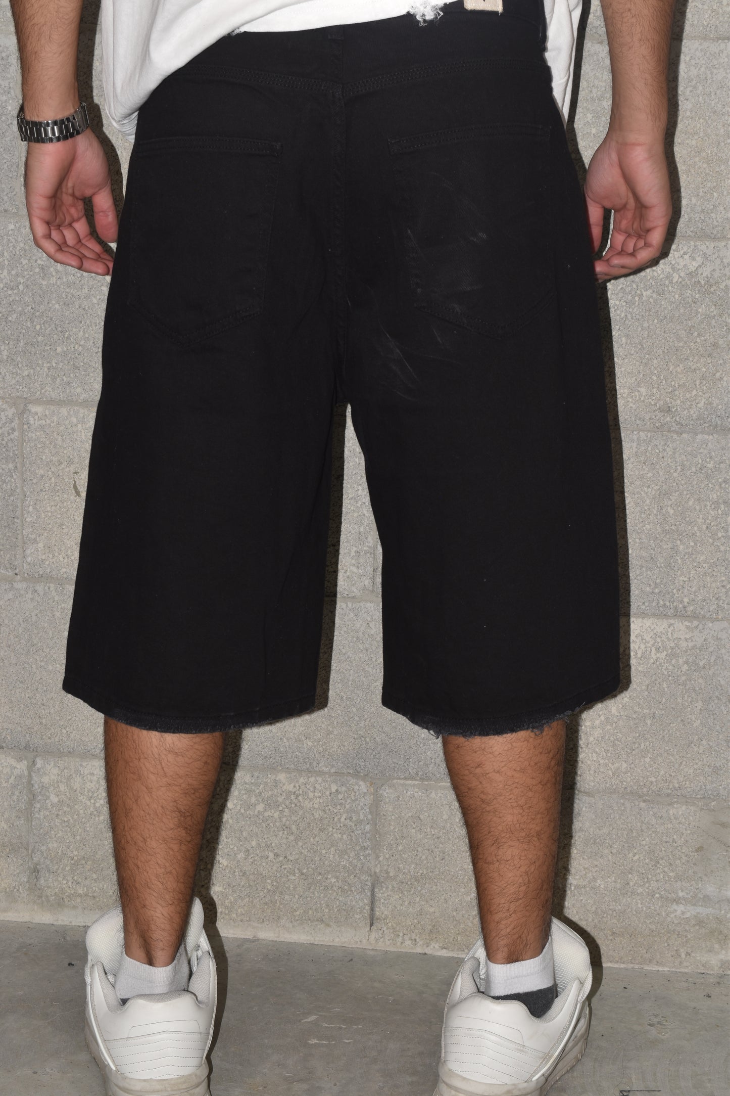 Short - Ripped Jeans BLACK