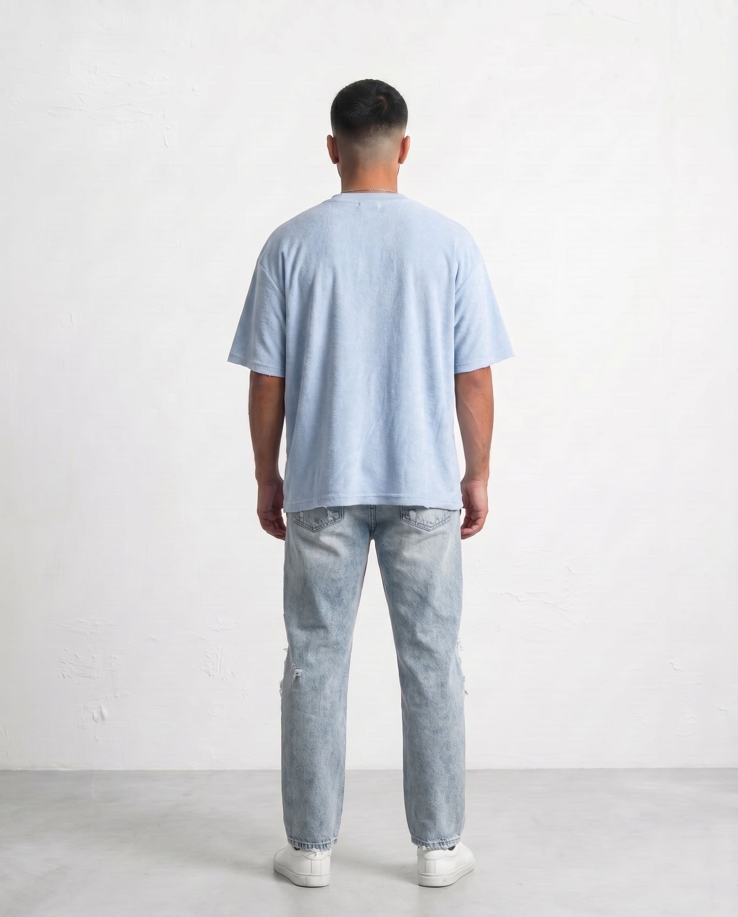 T-shirt Frayed sleeve Light Blue
