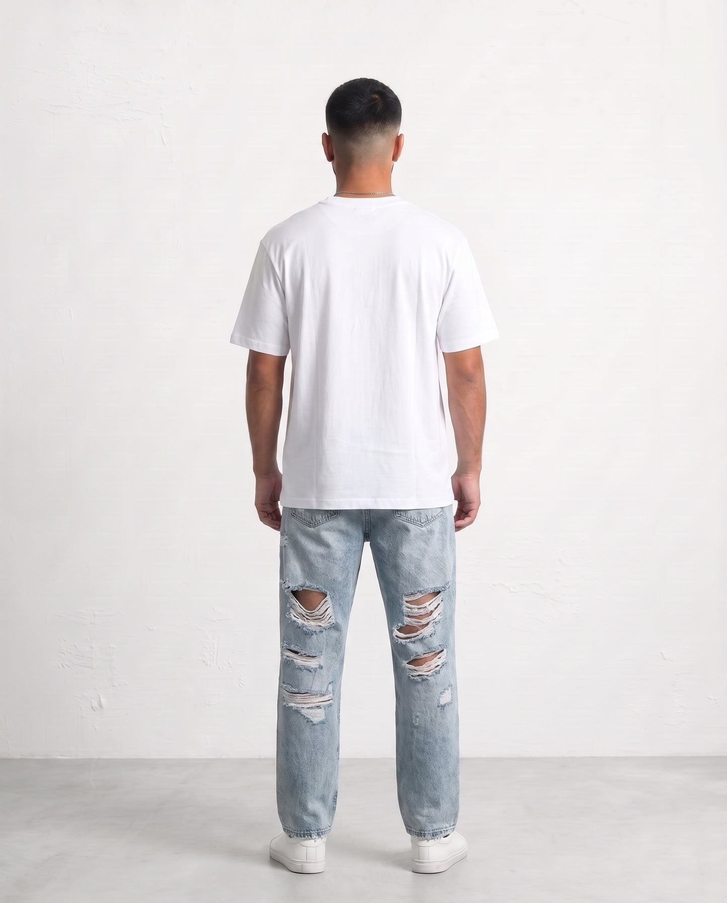 T-shirt- Oversize Patch Logo White