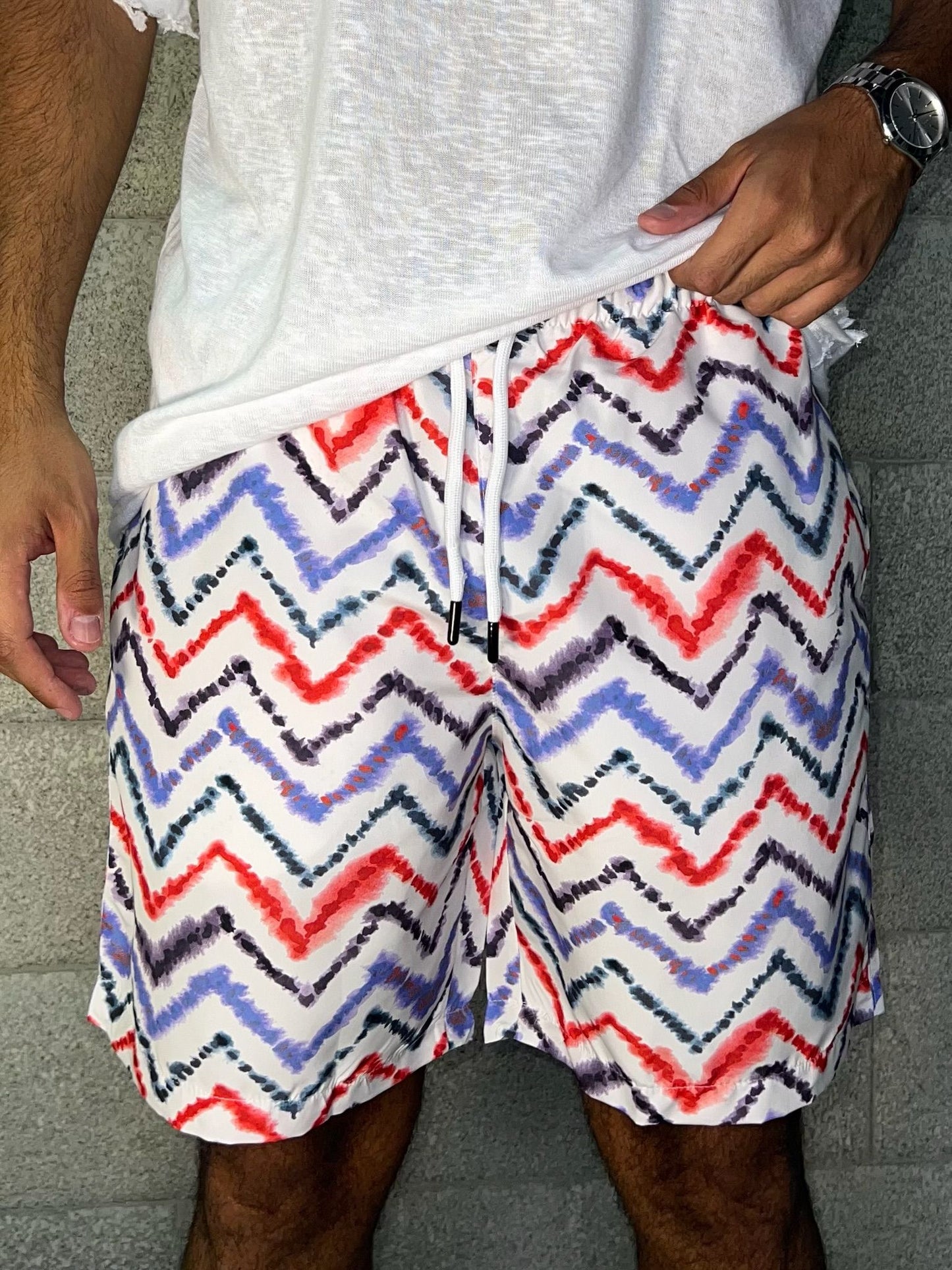 Swimsuit -Wave azul red