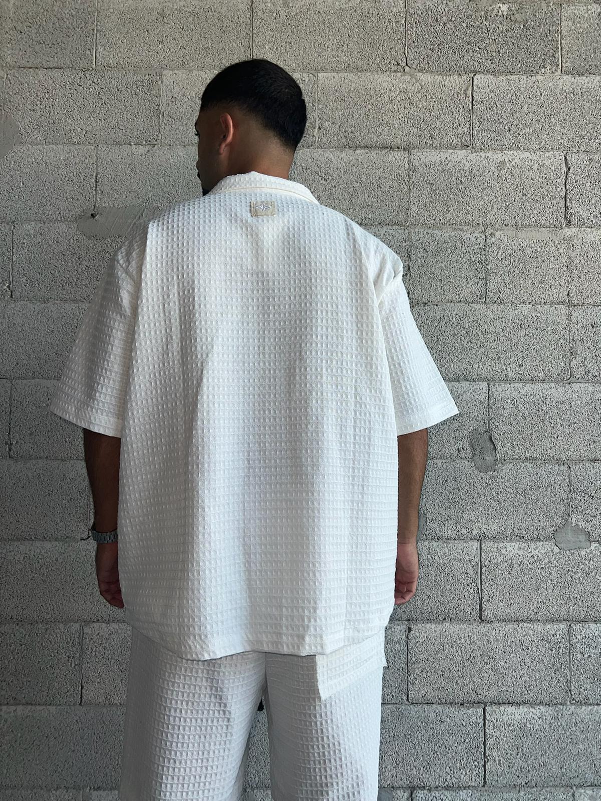 Shirt- Waffle White Shirt