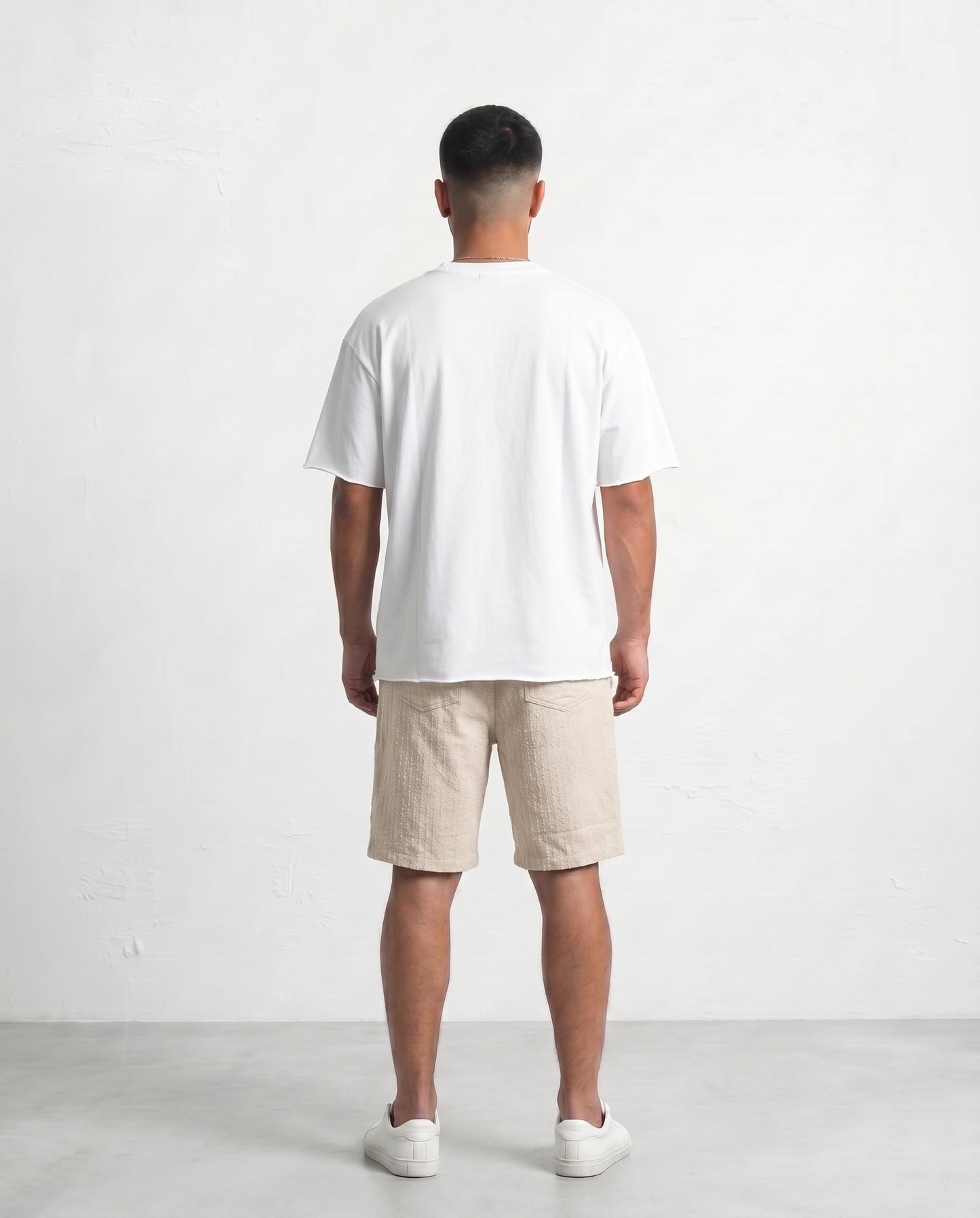 Short - Jeans Plusim Beige lines