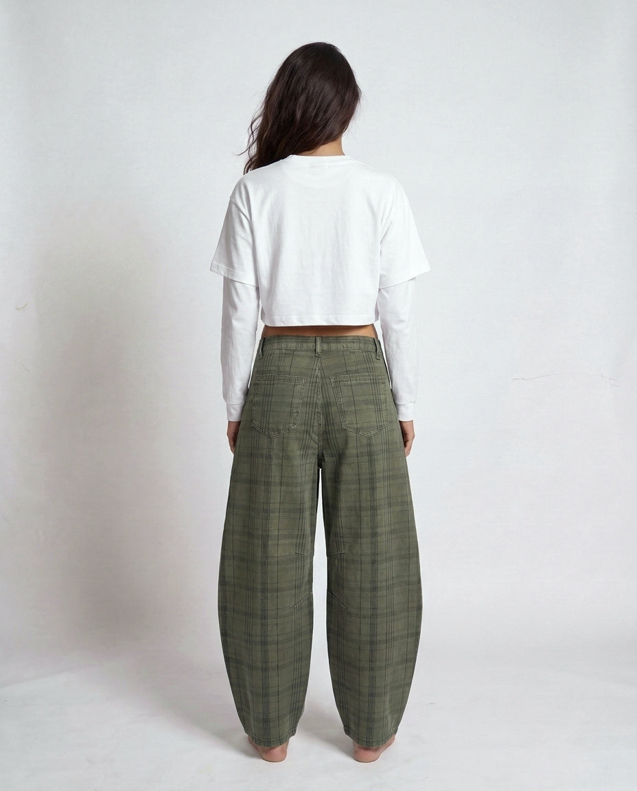 Pants- Circus Squares Green