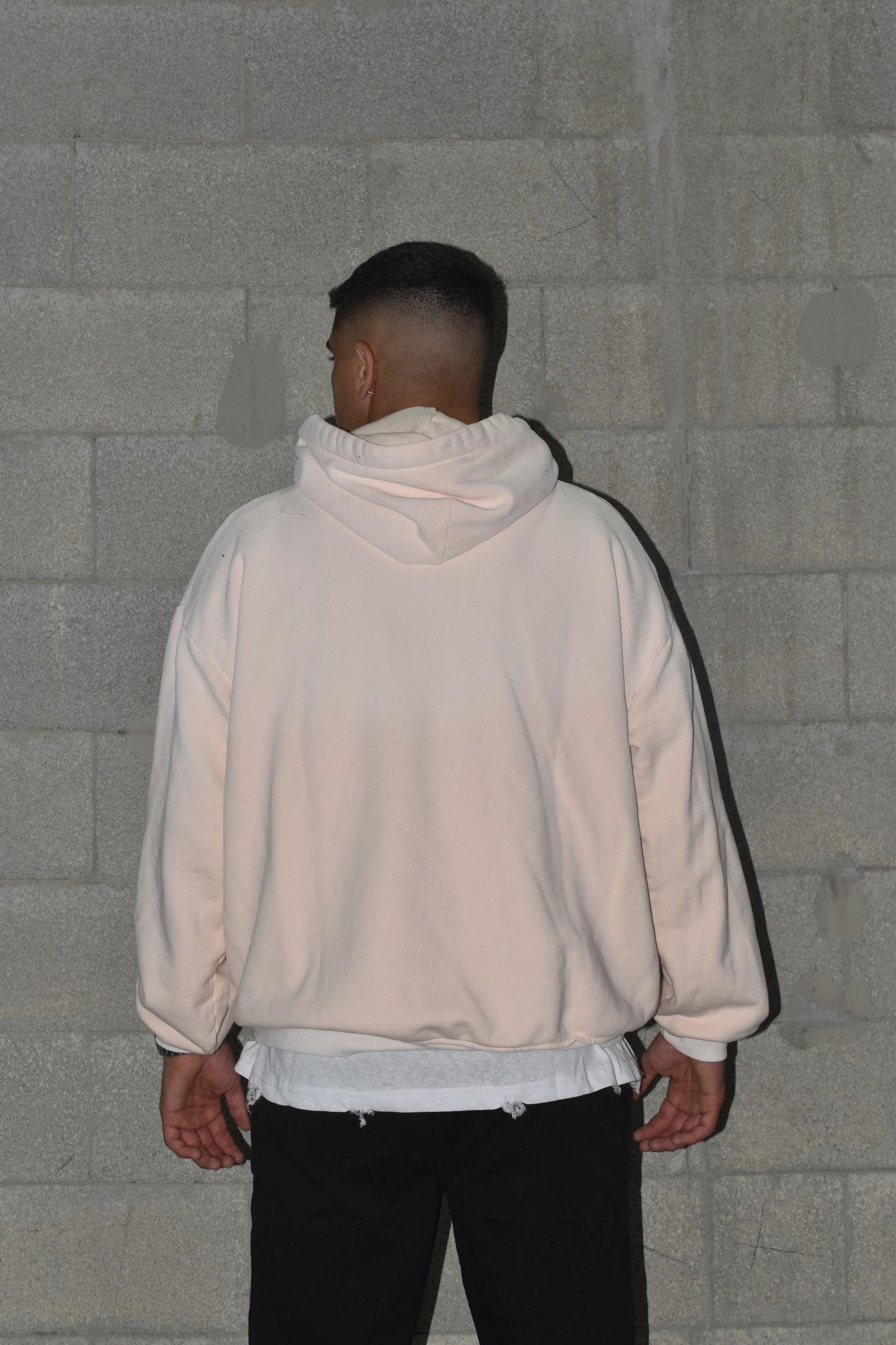 Sweatshirt OVERSIZE CAMPY paz logo front orange