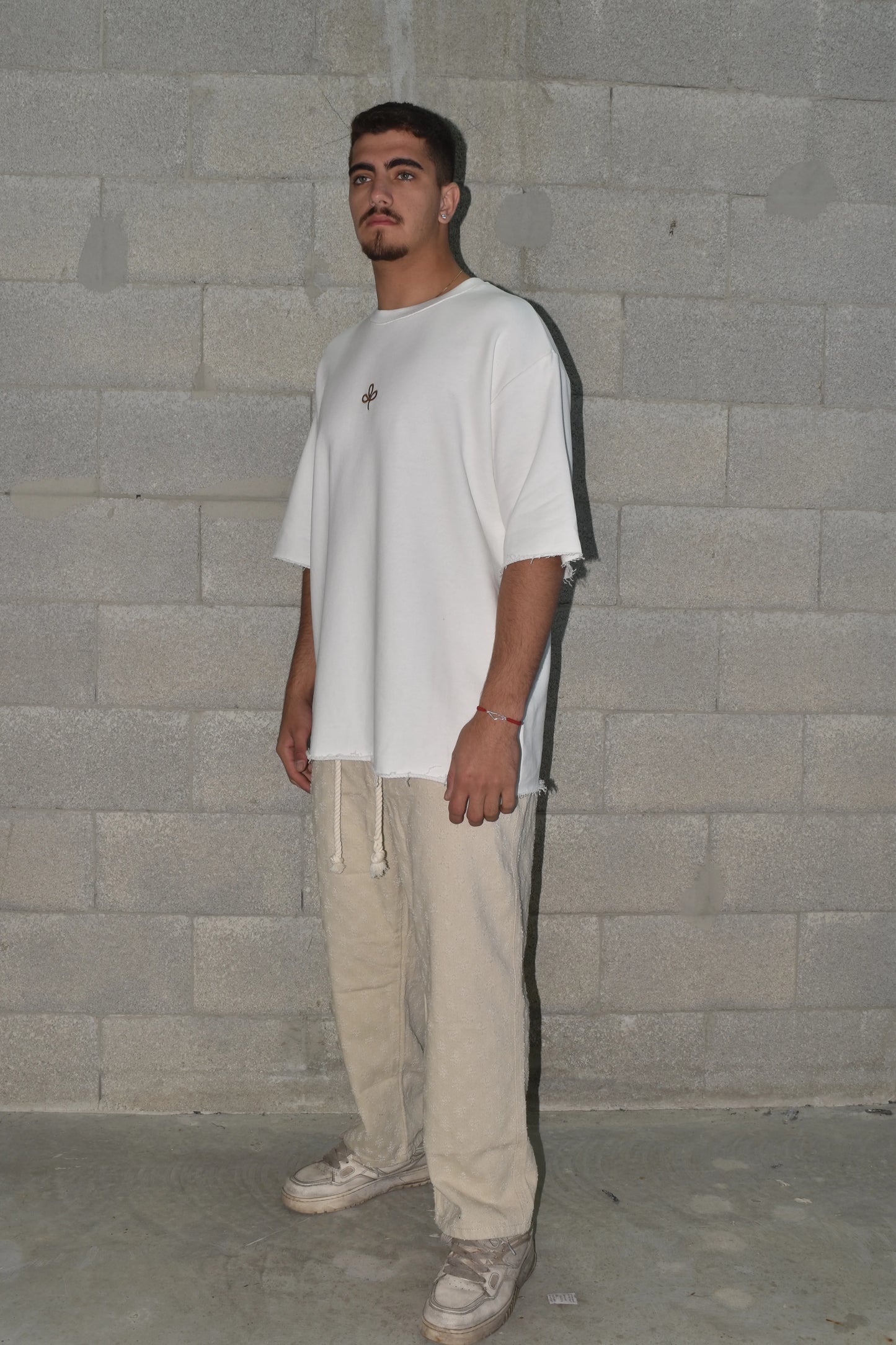 T-shirt Campy Logo - White Brown