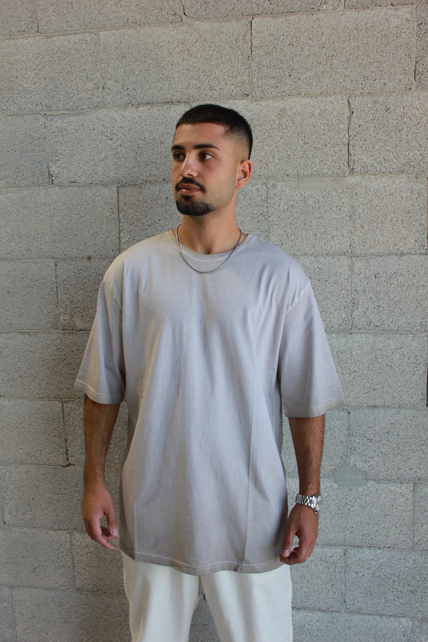 T-Shirt - Stone Fade Thin collar