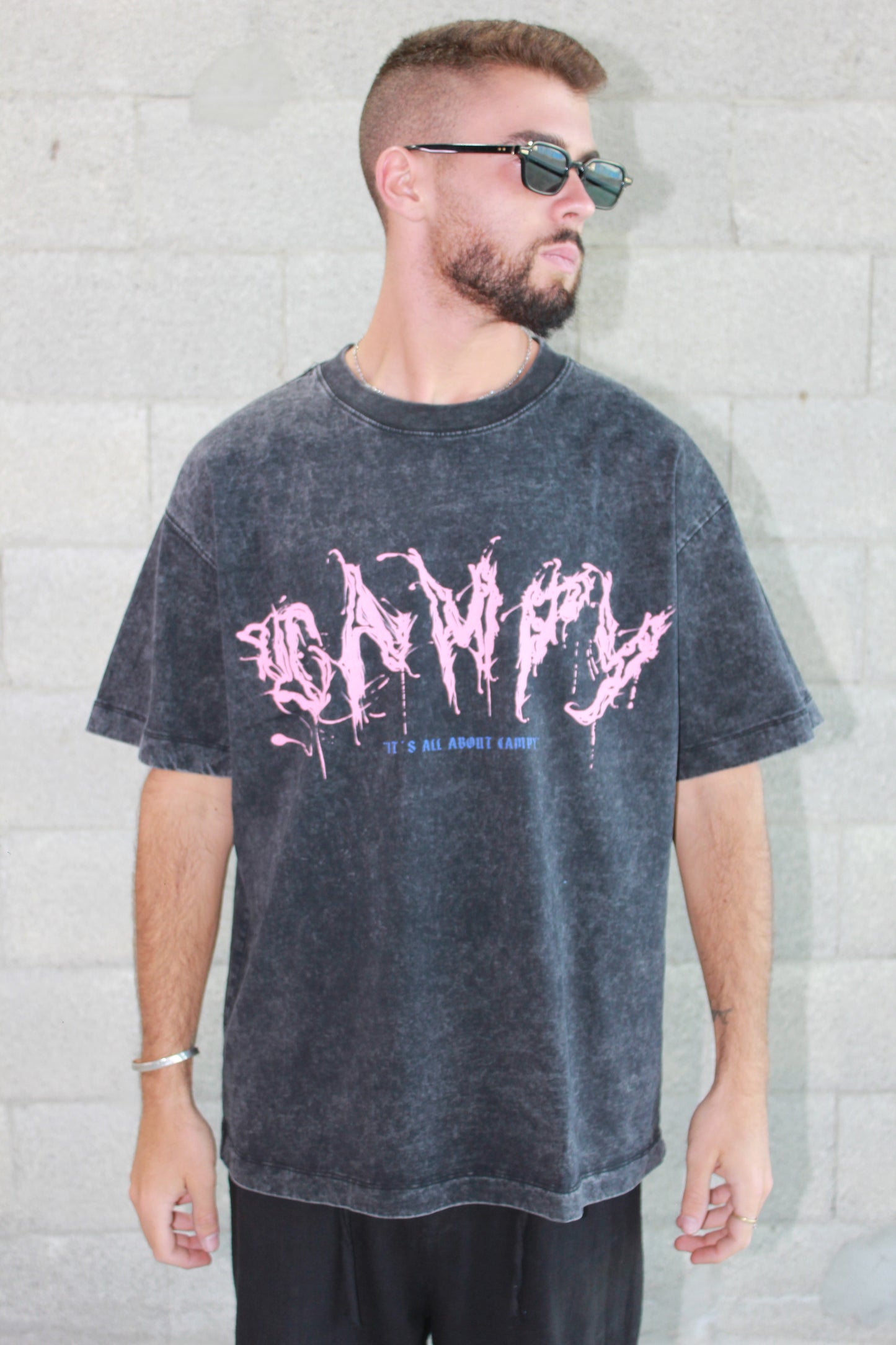 T-shirt Campy Logo Gotti - Black Pink