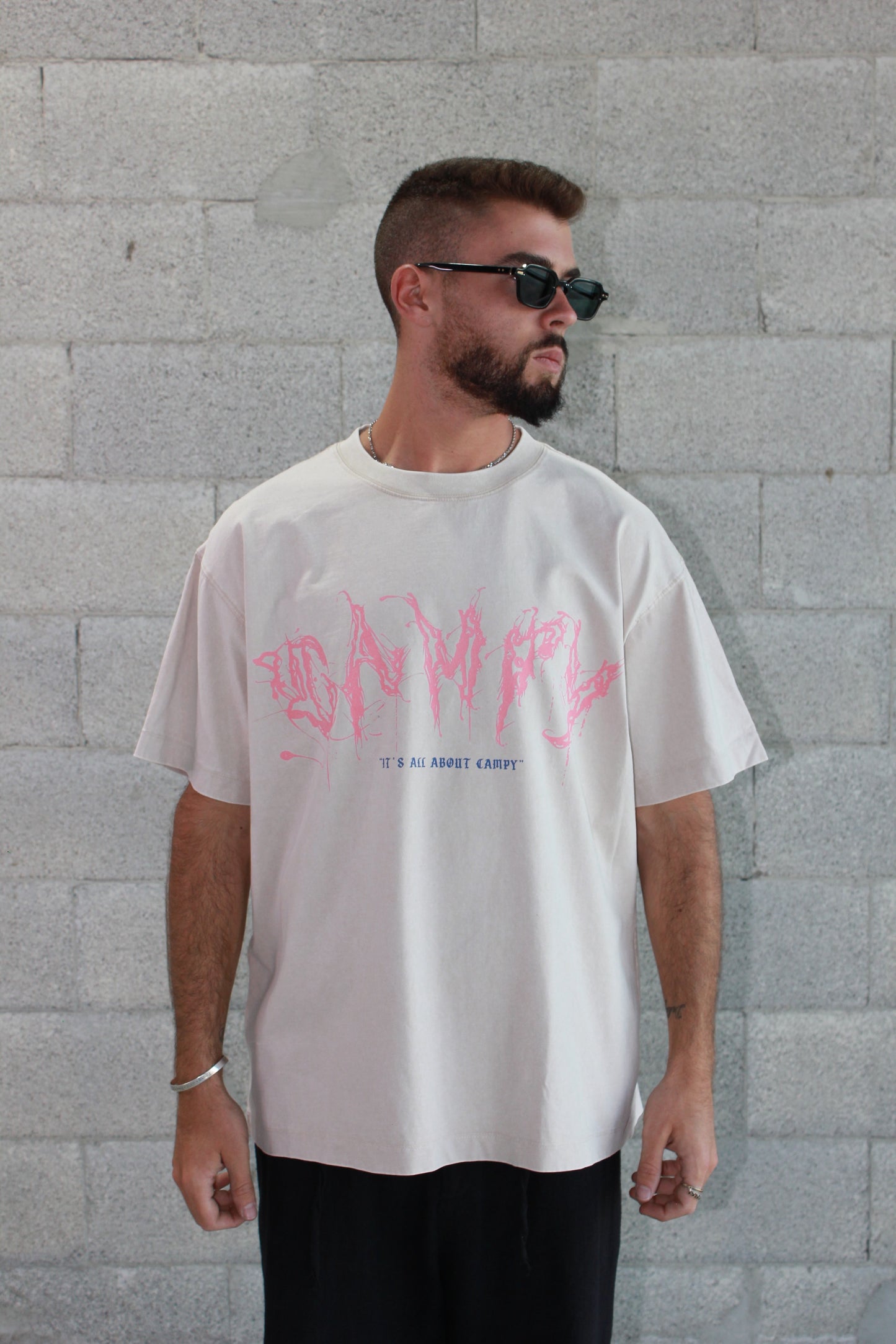 T-shirt Campy Logo Gotti - Beige Pink