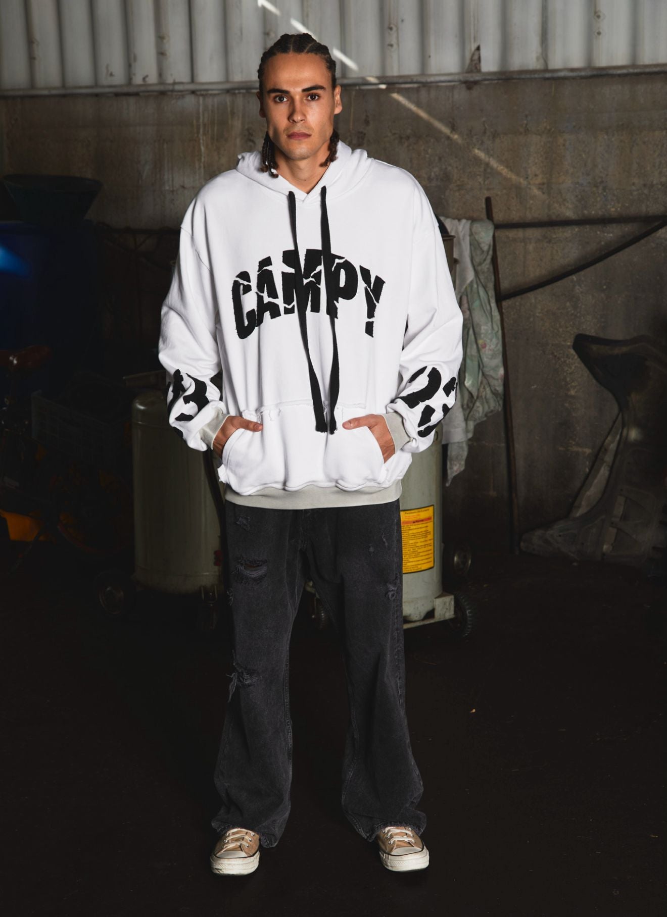 Sweatshirt - Fractions logo 23 WHITE