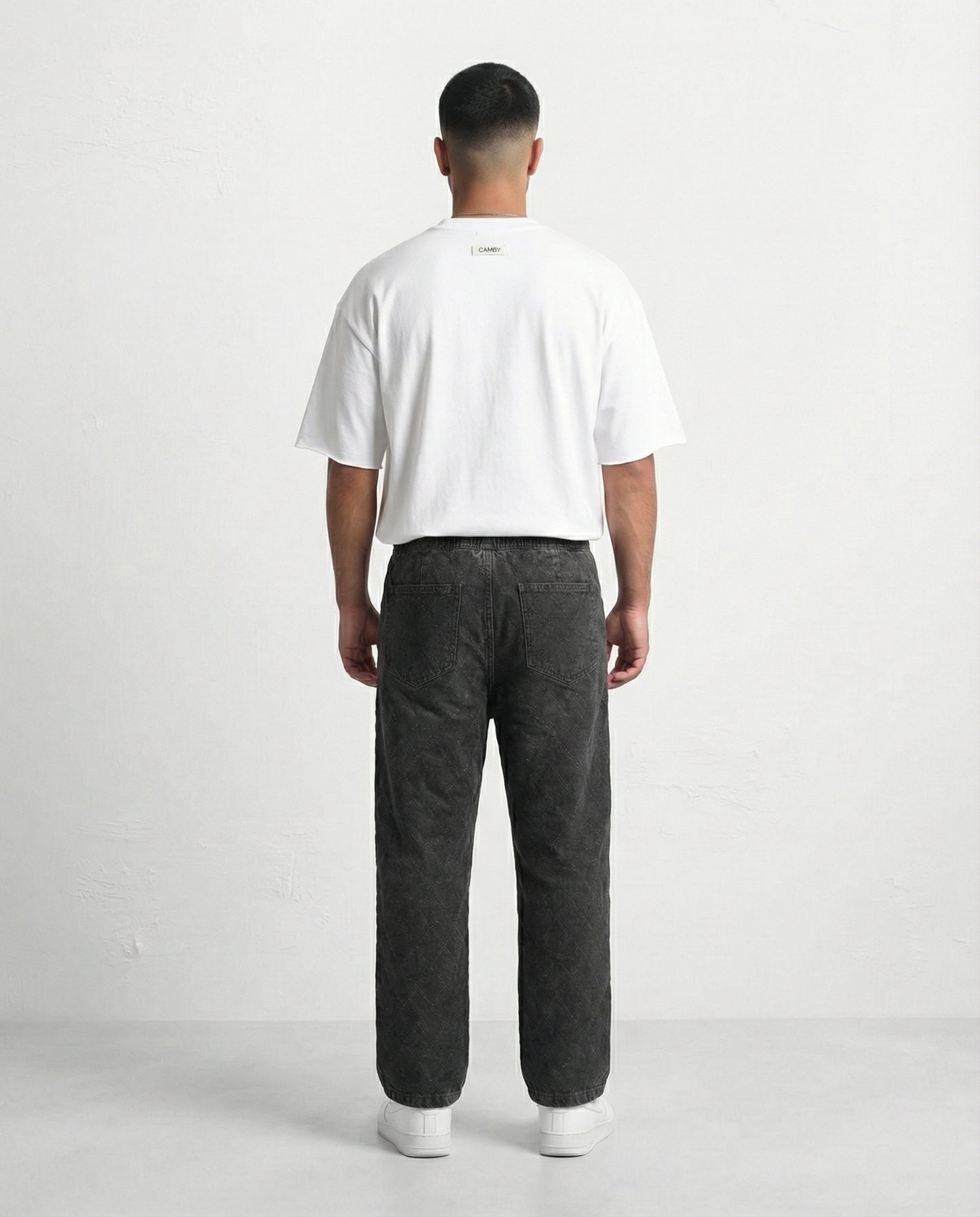 Jeans Flower Texture Rubber Black