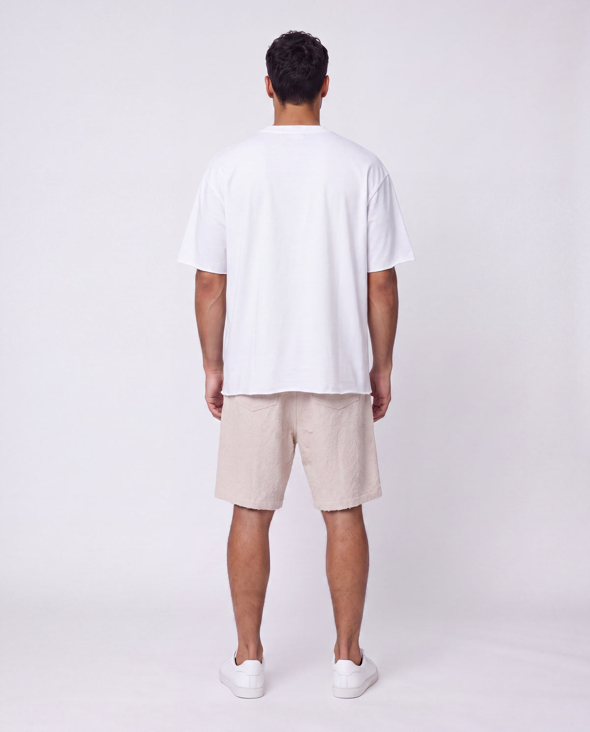 Short - Jeans Plusim Beige Flower
