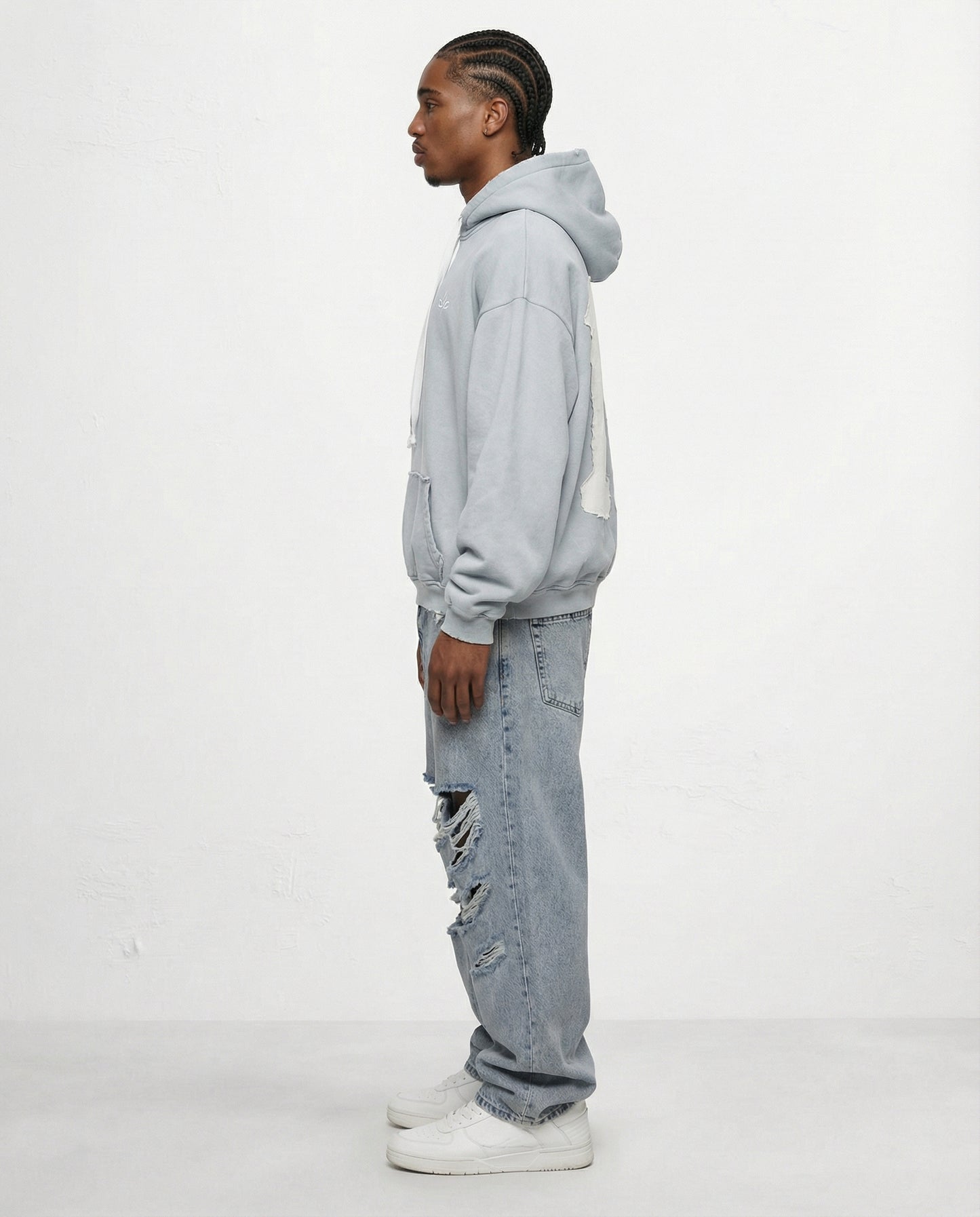 Sweatshirt OVERSIZE CAMPY 11 logo front gray