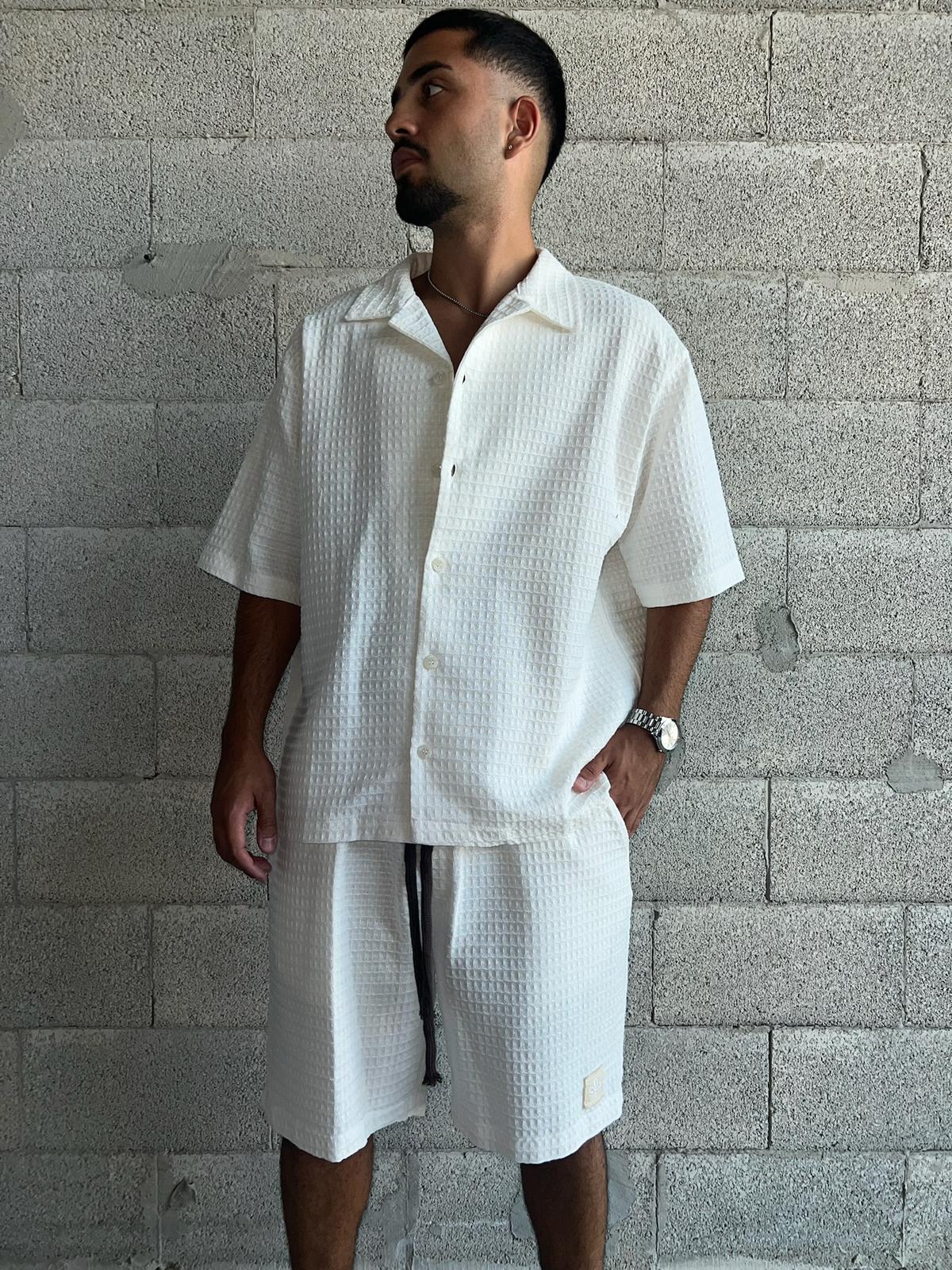 Shirt- Waffle White Shirt