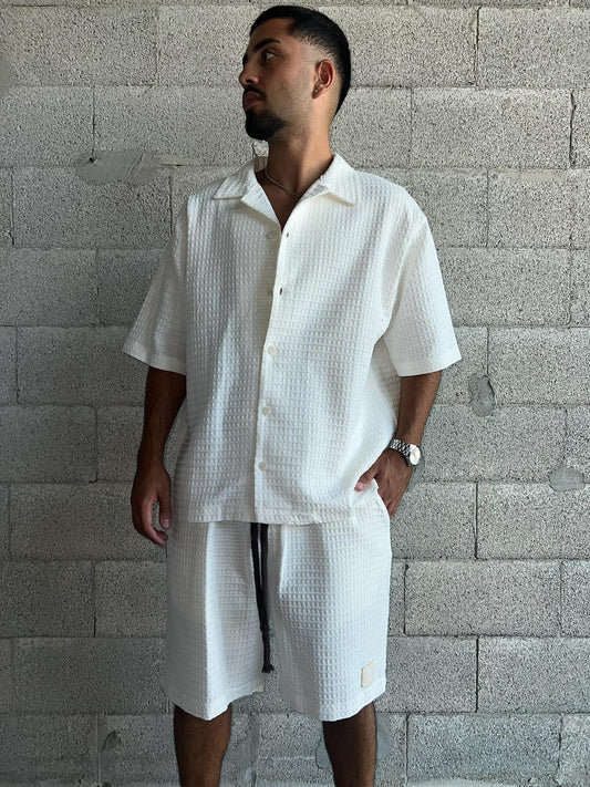 Shirt- Waffle White Shirt