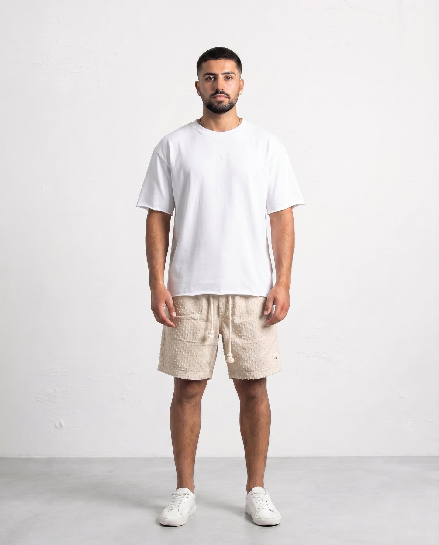 Short - Jeans Plusim Beige points