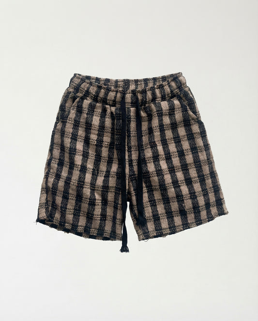 Short - Black and beige desert plaid