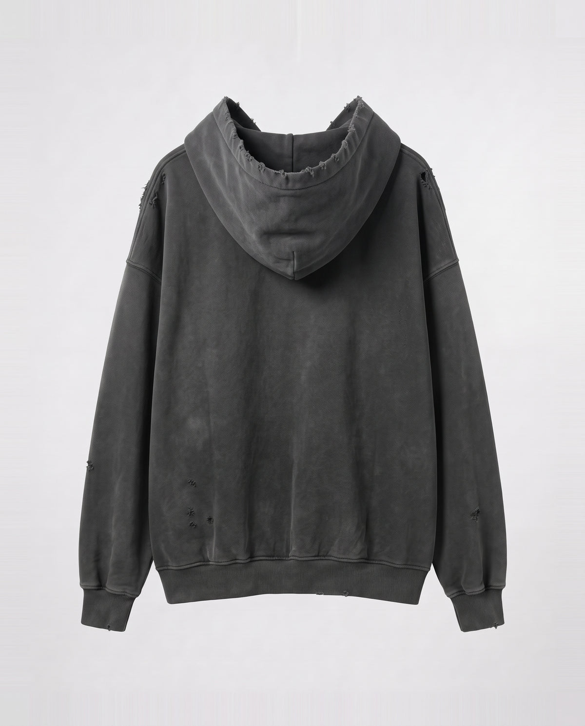 SWEATSHIRT OVERSIZE- washed zip-up