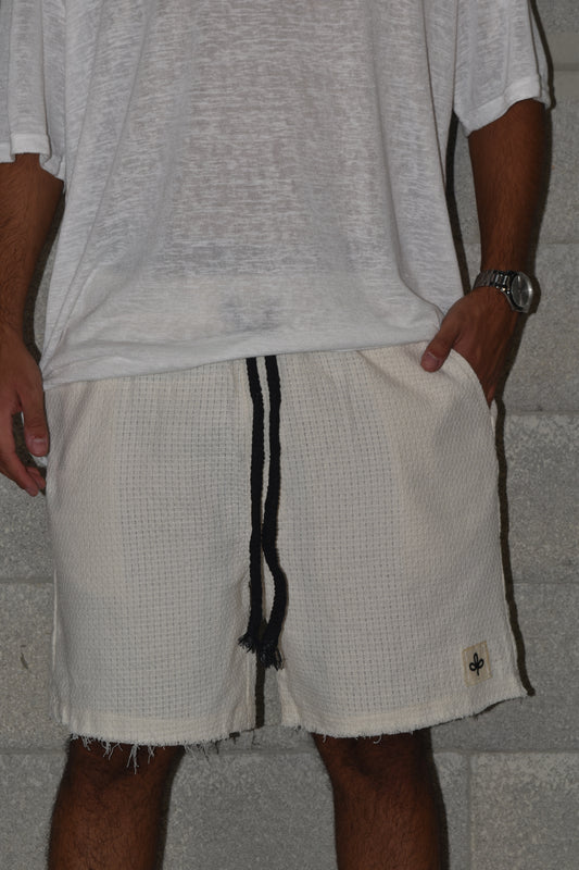 Short - Waffle Cream BLACK