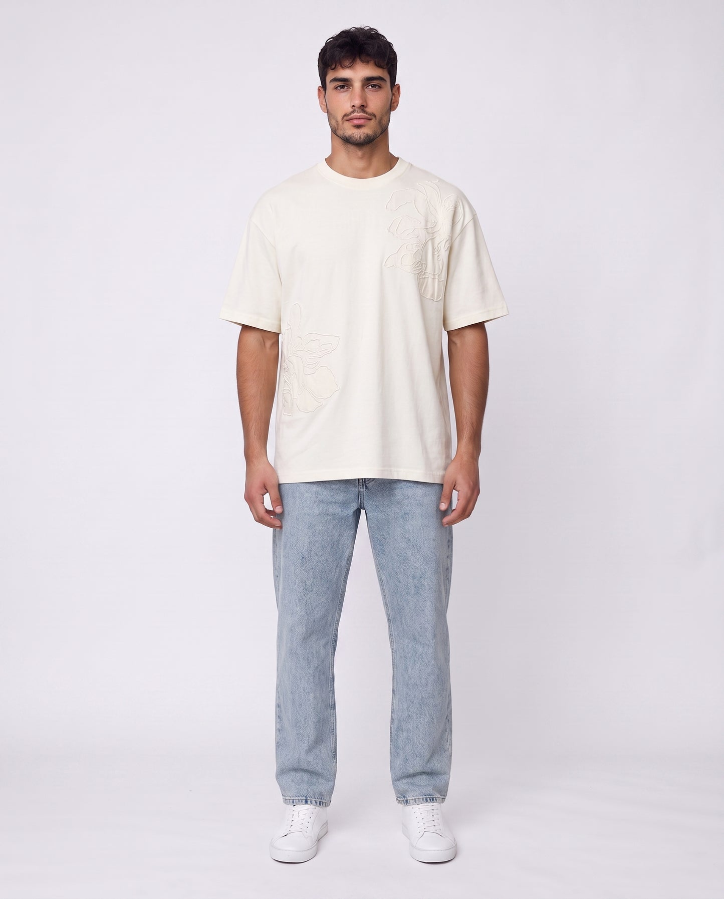 T-shirt - Flower White