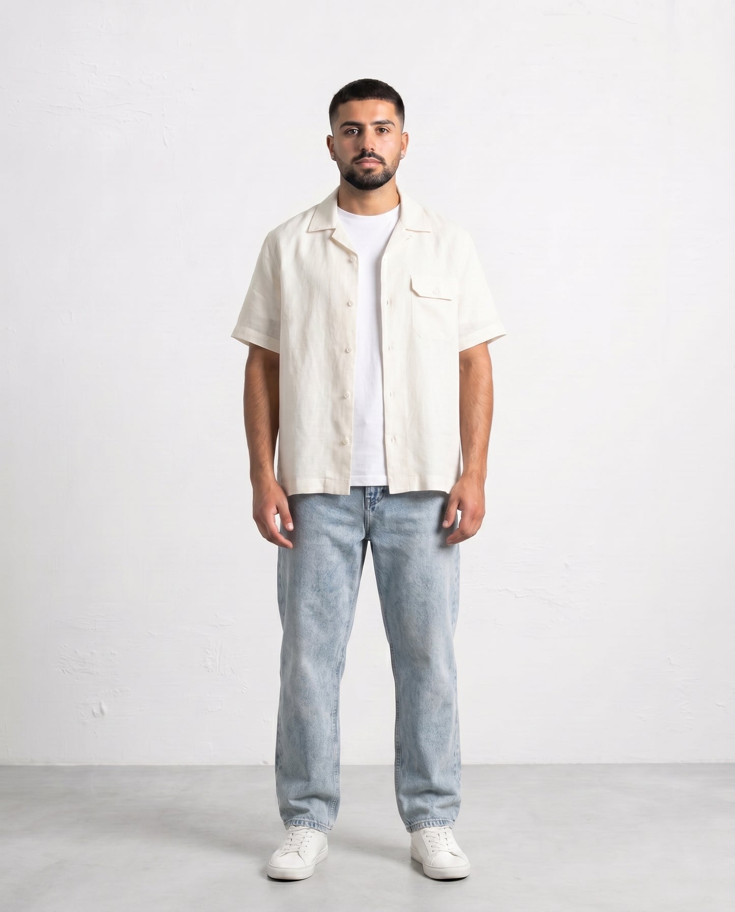 Shirt- Button pocket Cream