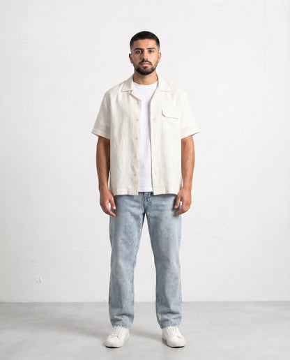 Shirt- Button pocket Cream