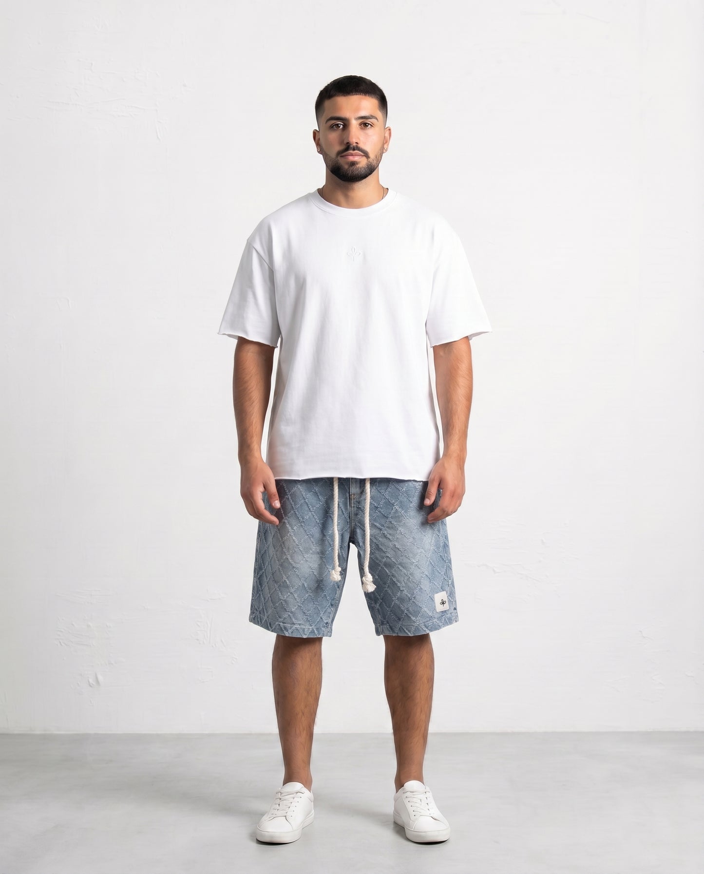 Short - Jeans Plusim Blue rhombus