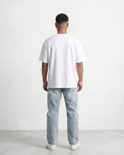 T-shirt Thin collar White