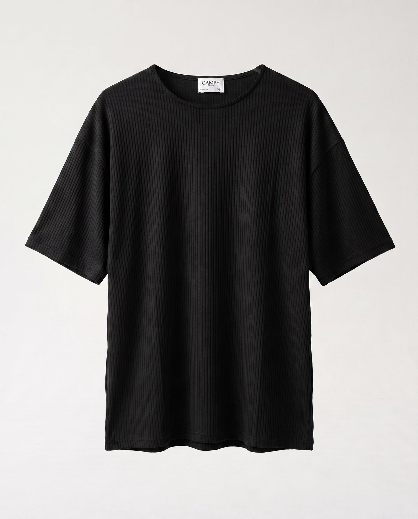 T-shirt- Linen Stripes Black