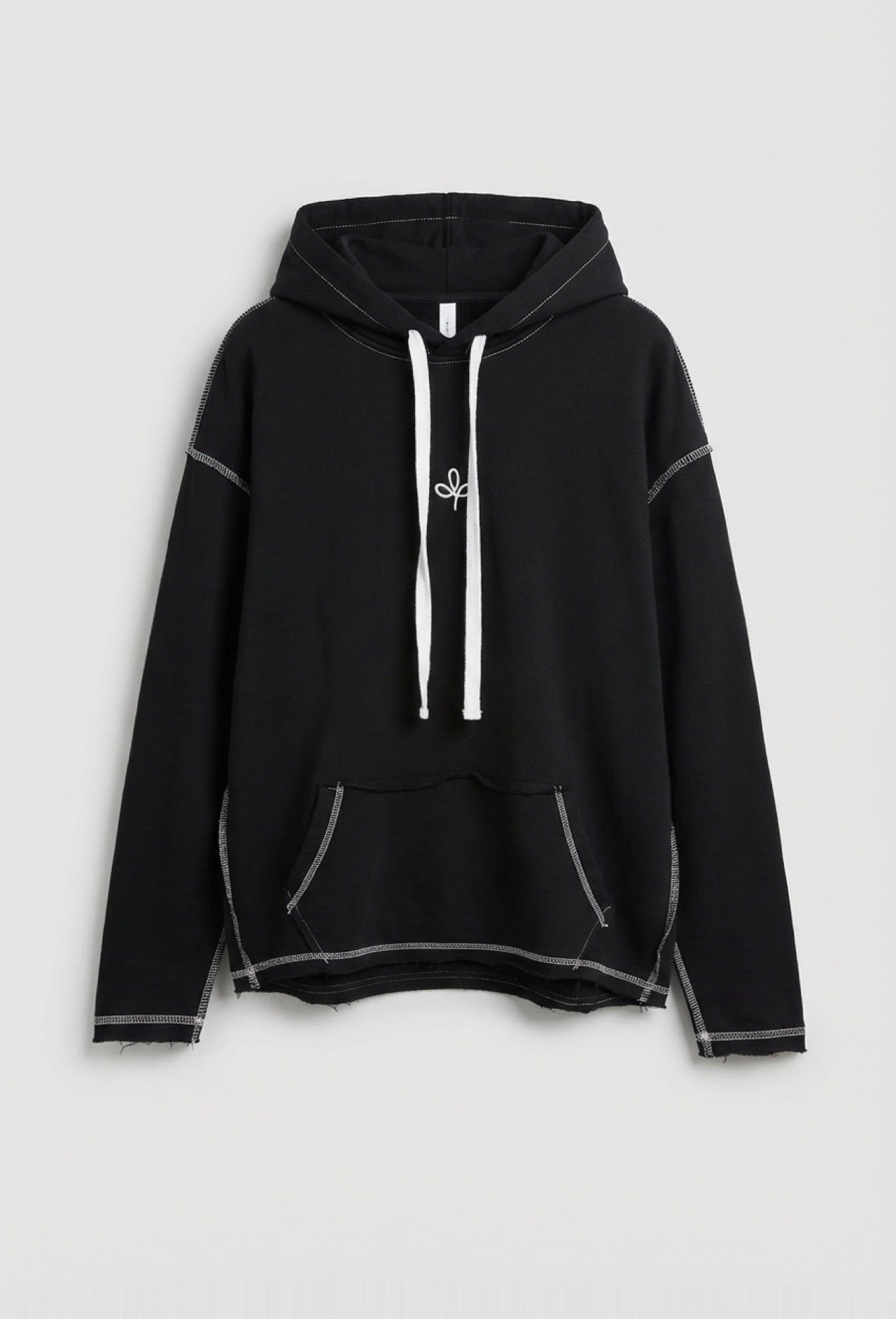 Sweatshirt - Overlock embroidery Black
