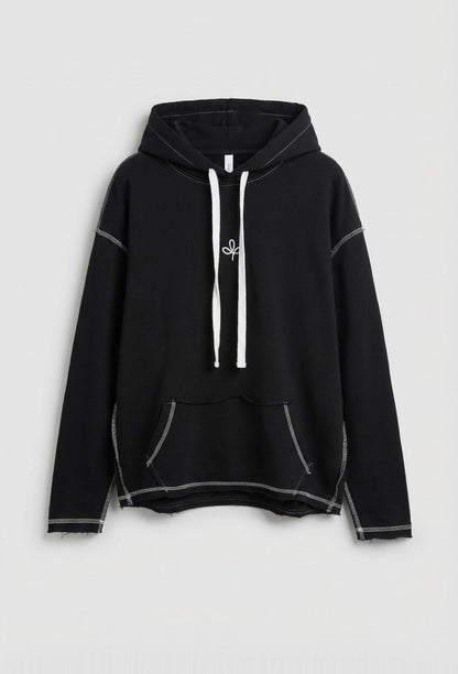 Sweatshirt - Overlock embroidery Black