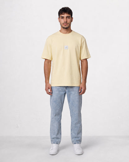 T-shirt- Oversize Patch Logo Yellow