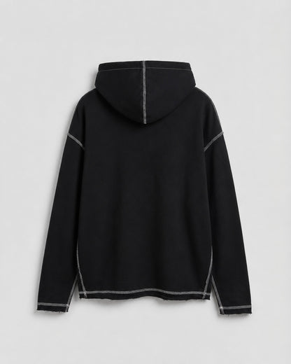 Sweatshirt - Overlock embroidery Black