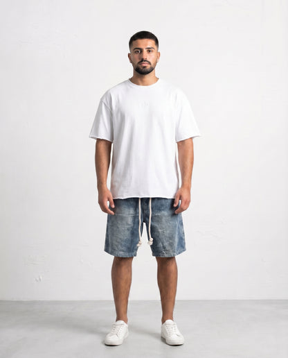 Short - Jeans Plusim Blue lines