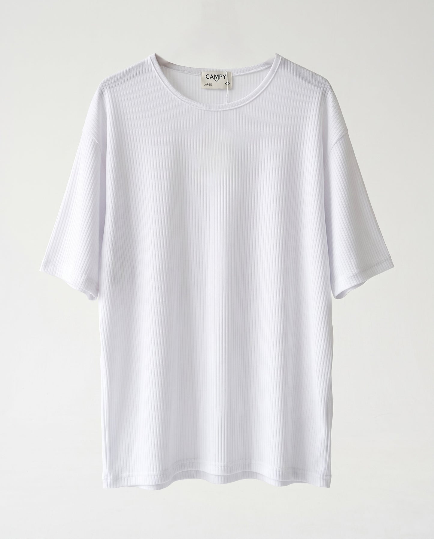 T-shirt- Linen Stripes White