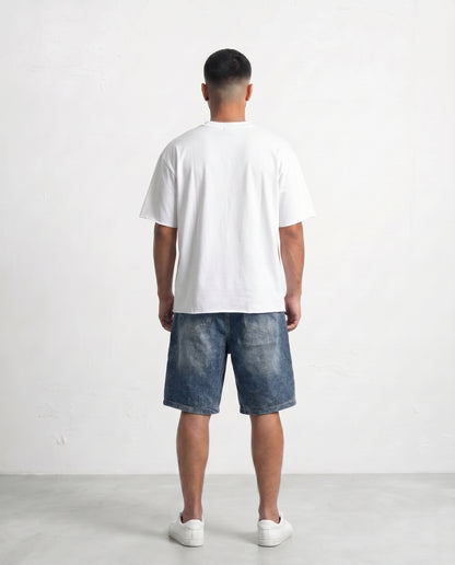 Short - Jeans Plusim Blue lines