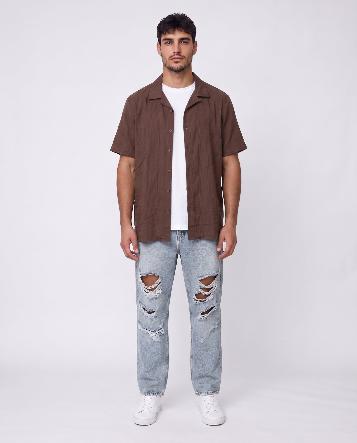 Shirt- Stripes Brown