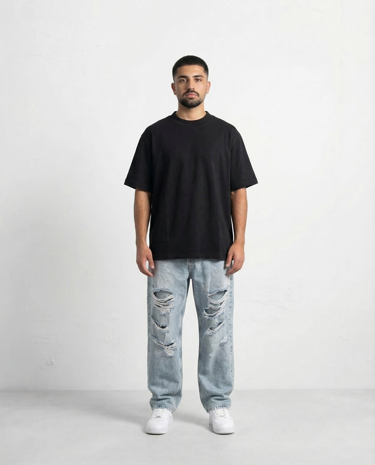 T-shirt collar BLACK