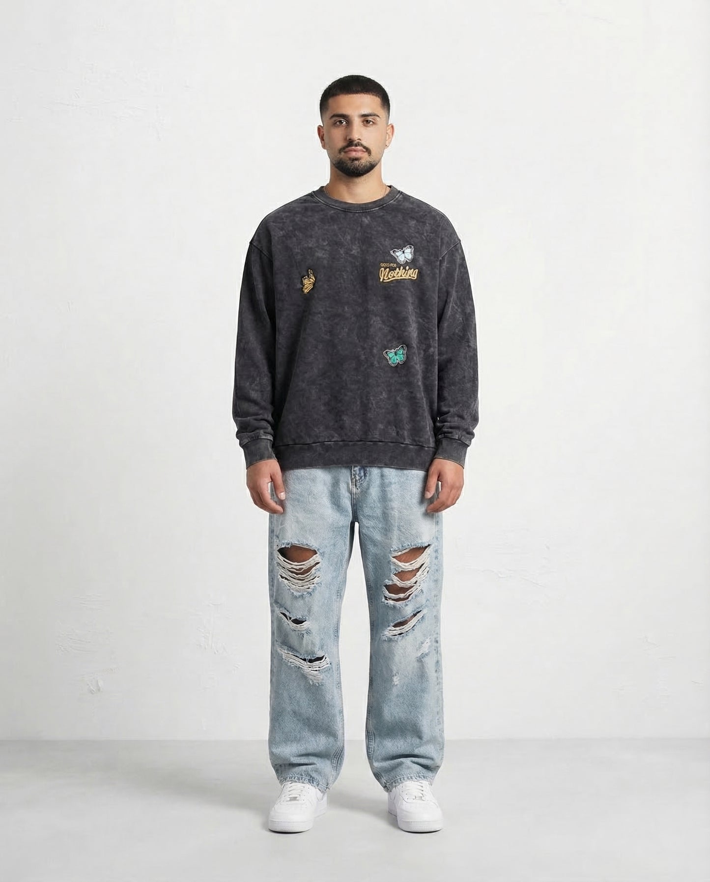 Sweatshirt - Hudis butterflies