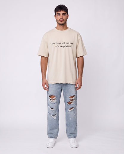 T-shirt- Good Time Beige