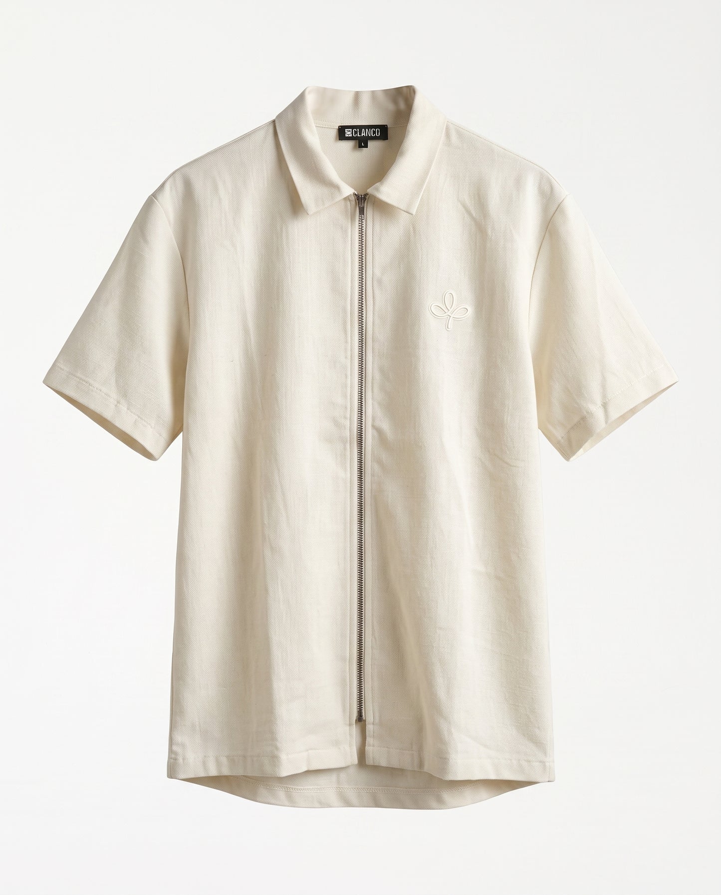 Shirt- Zipper Beige