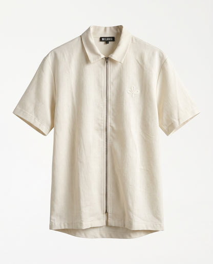 Shirt- Zipper Beige