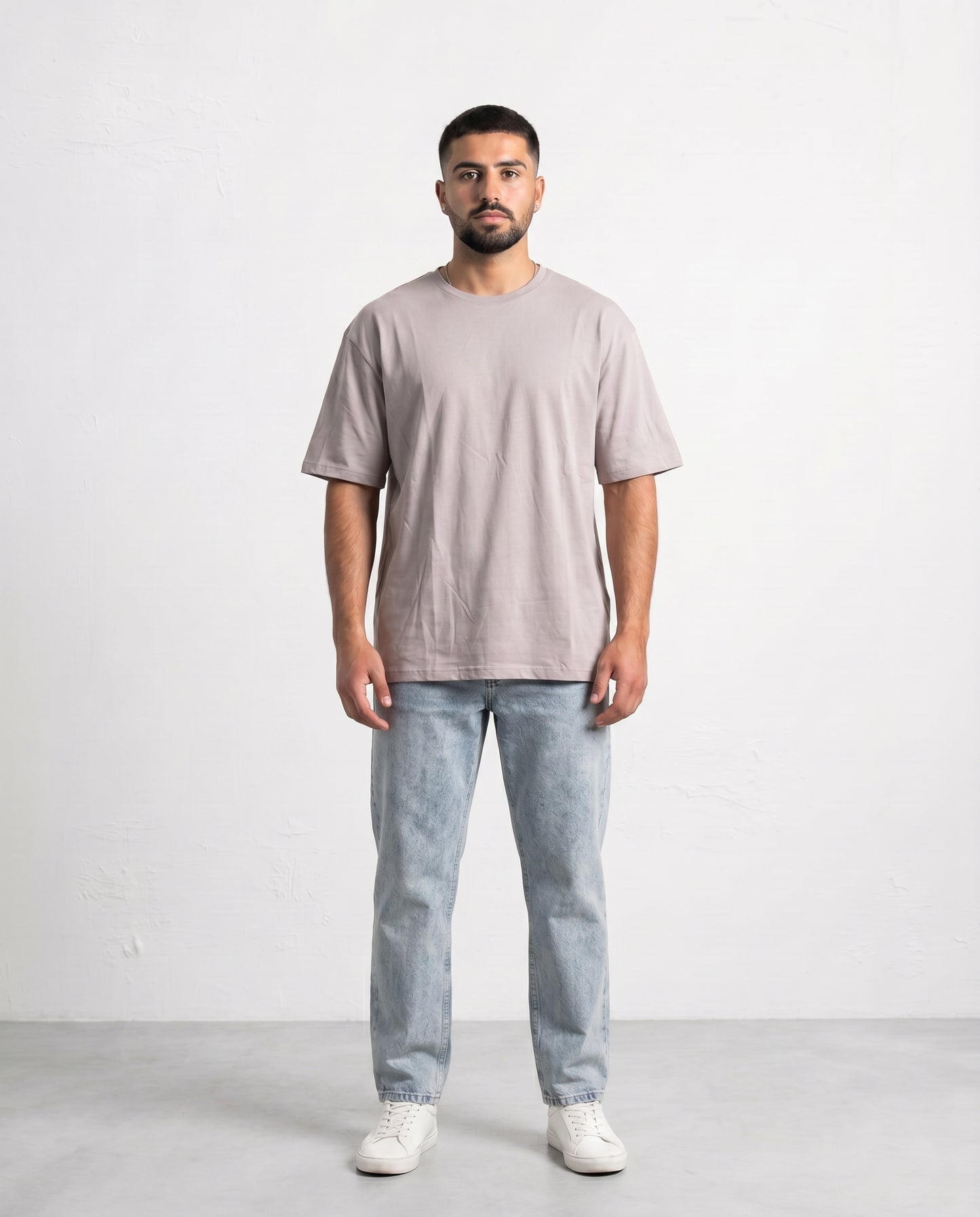 T-shirt Thin collar Beige