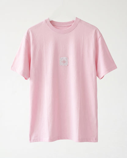 T-shirt- Oversize Patch Logo Pink