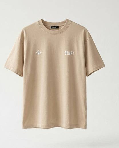 T-shirt - KEEP IT CAMPY beige